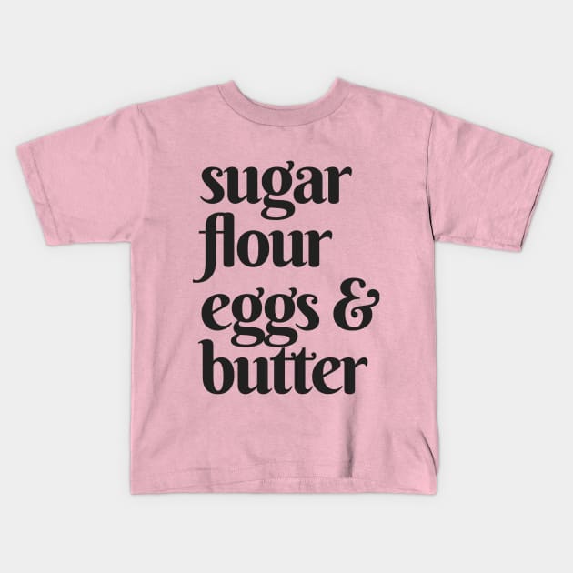 Four Essential Ingredients Kids T-Shirt by Feastinthyme